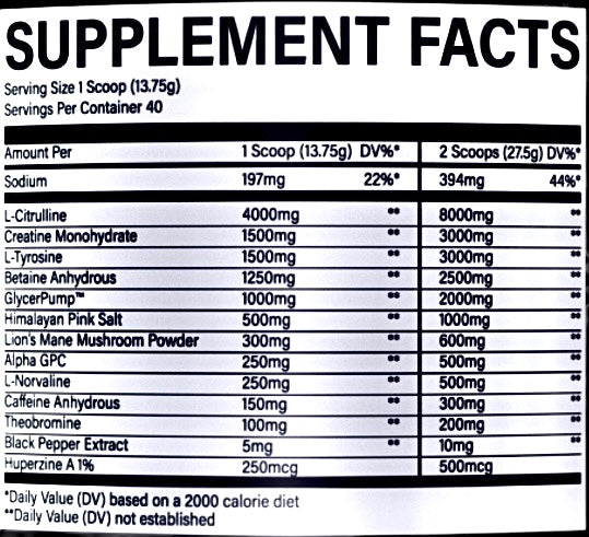 PRE-WAR 2.0 EXTREME PRE-WORKOUT